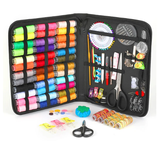 226 pieces set hot sale multifunctional household sewing kit Needlework embroidery tools needlework box wholesale sewing kits
