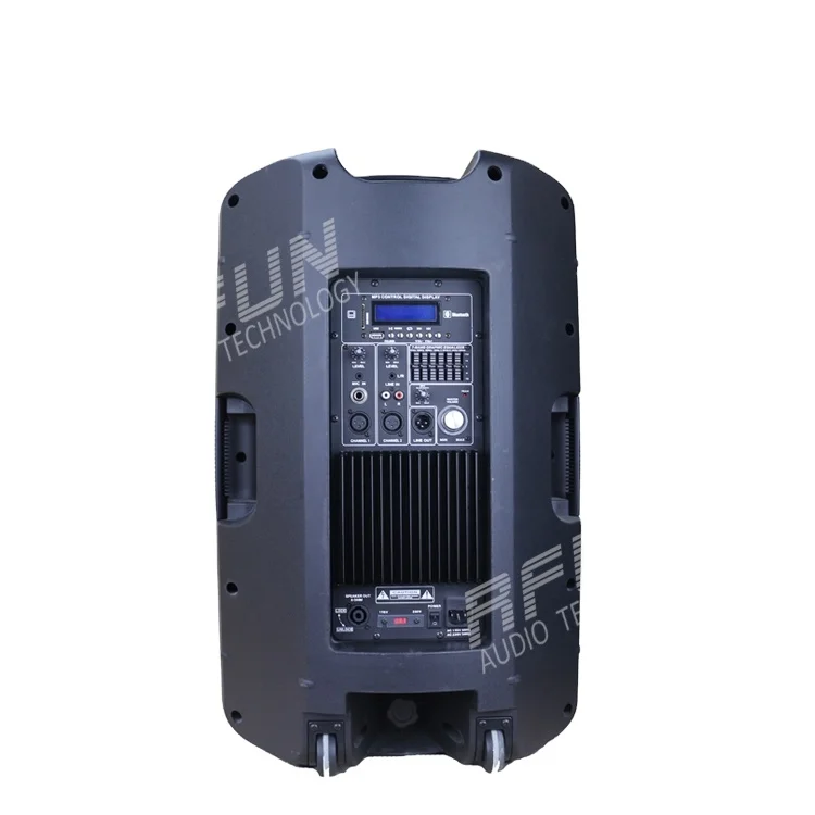 
Competitive price 60OZ ferrite 250W RMS p audio 15 inch speakers price dj usb speaker box with fm radio 