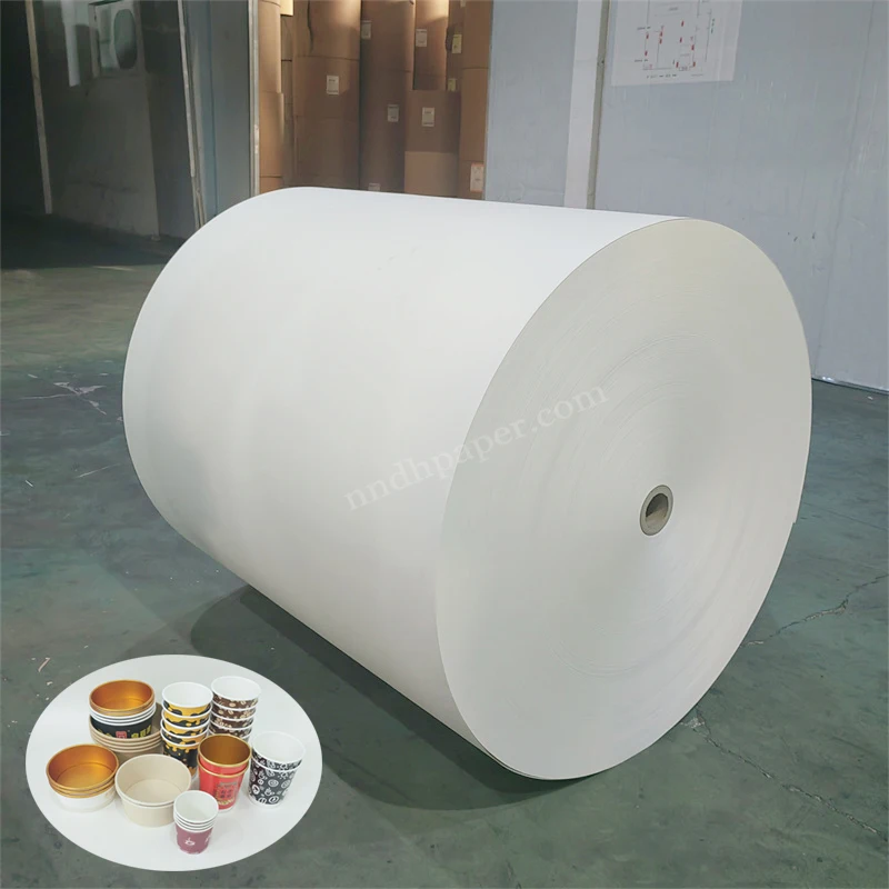 Eco-Friendly Flexo Offset Printing Raw Material PE Coated Paper Roll For Paper Cups Bowl