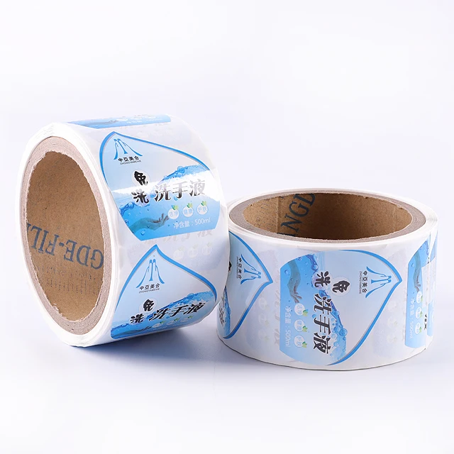 Custom Hand Sanitizer  Adhesive Label Printing Hand wash bottle Waterproof Label  sticker