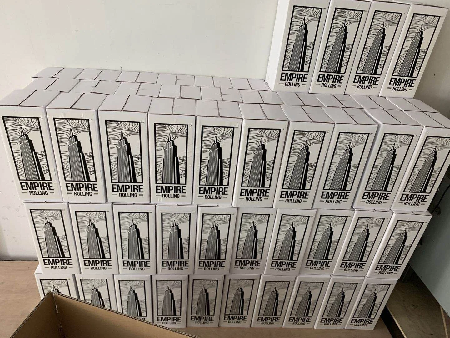 Белые бумажные конусы с принтом логотипа на заказ большого размера 109x26mm