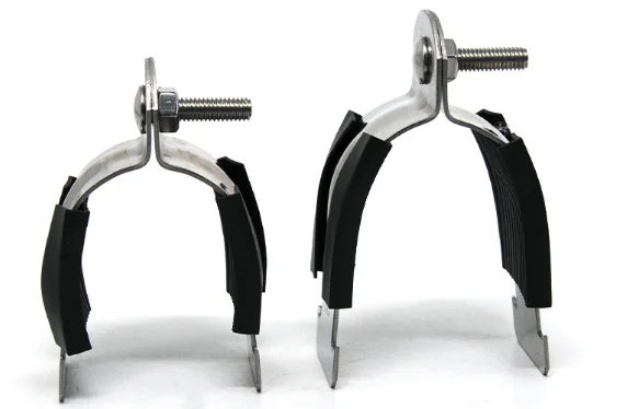 Quick-Locking Rubber Lined P Clips R Type Hose Clamps-Metal Steel Pipe Clamps Connection 20mm Band Width Inch Metric Measurement