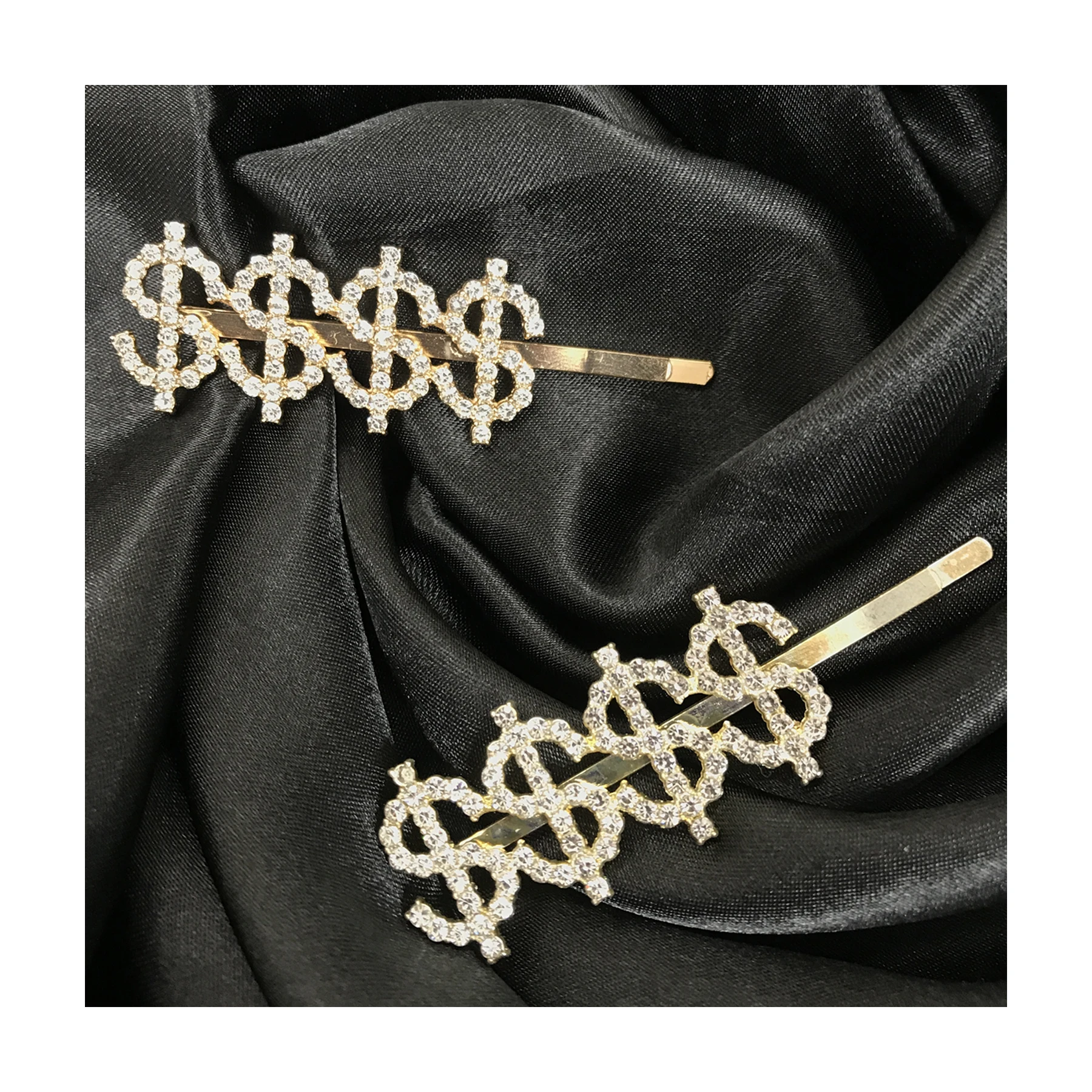 Горячая продажа на заказ с буквенным принтом детские заколки для волос аксессуары малышей цвета: золотистый серебристый слово украшениями в виде кристаллов письмо горный хрусталь знаков