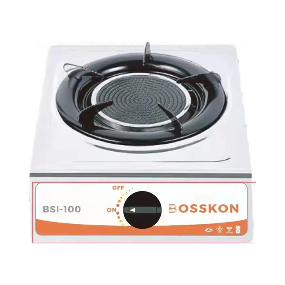 Stainless Steel Table Top Gas Stove for Indoor Outdoor Camping Portable Electric Cooker for Household Car Garage Glass Material