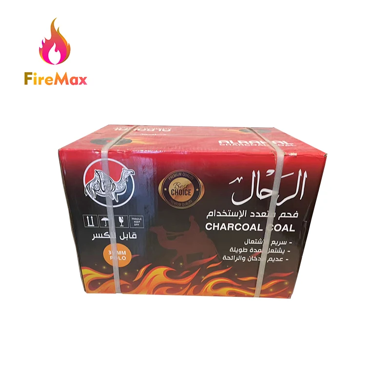 FireMax High Quality Fruitwood Round Shisha Charcoal Smokeless Quick Light Charcoal Tablets