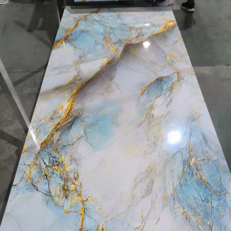 Good Quality Pvc 3D Marble Texture Board Wpc Wall Panel Marble Pvc Marble Sheet For Indoor