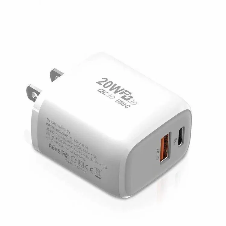 Mobile Phone Watch Charger 20W PPS Wall PD Charger QC 3.0 Power Adapter US EU for iPhone 13 USB Type C Phone Charger