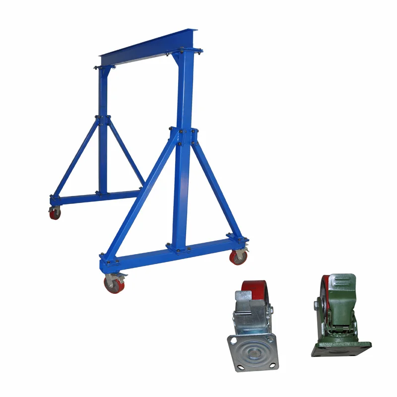 1t 2 t Mini Portable Mobile Gantry Crane 0.5 ton Movable with wheels