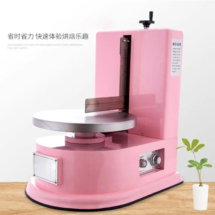Automatic Birthday Cake Icing Frosting Machine Party Decoration Round Icing Cream Spread Plaster Smoothing Coating Cnc Making