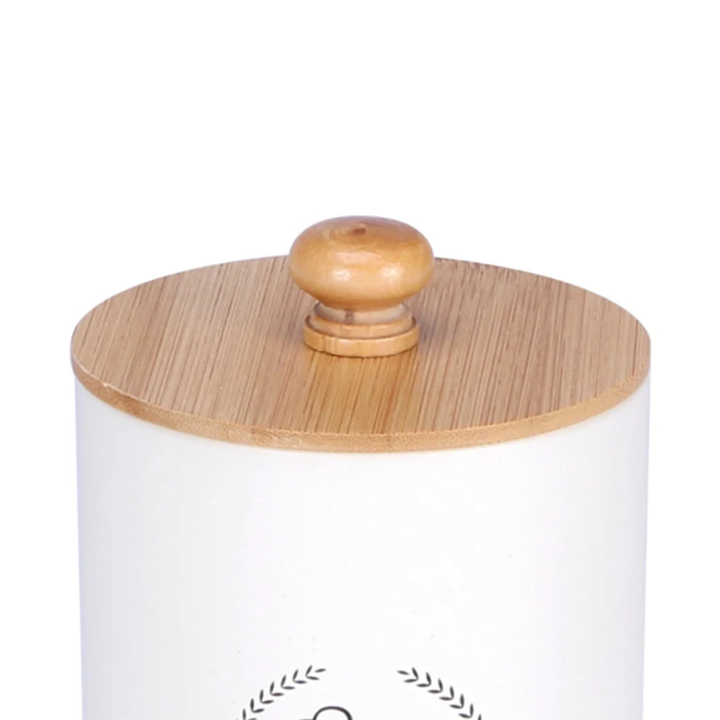 Custom Porcelain Coffee Tea Container Ceramic Food Storage Jar with Airtight Seal Bamboo