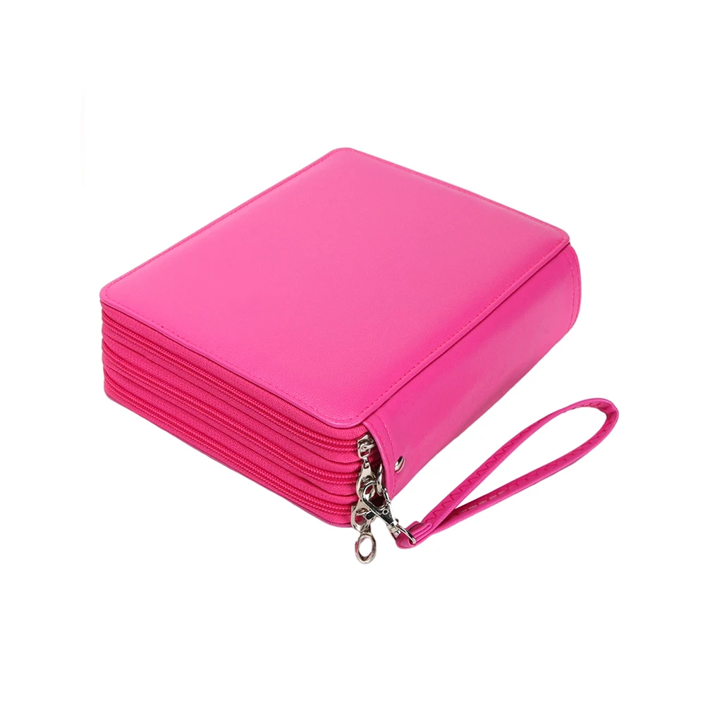 Colored Pencil Case 72 Slots Pen Case Organizer with Handy Wrap Zipper Multilayer Holder for Prismacolor Colored Pencils