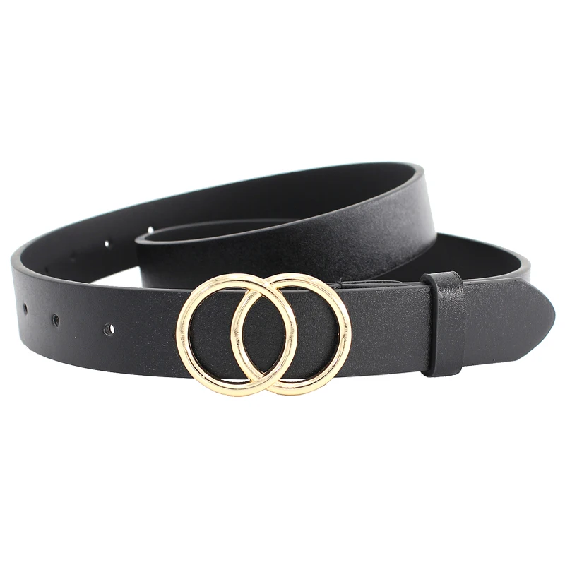 Высокое качество Быстрая доставка Оптовая продажа двойное кольцо из мягкого искусственного меха платье талии модные ботинки из искусственной кожи (ПУ); Женские ремень для джинсов