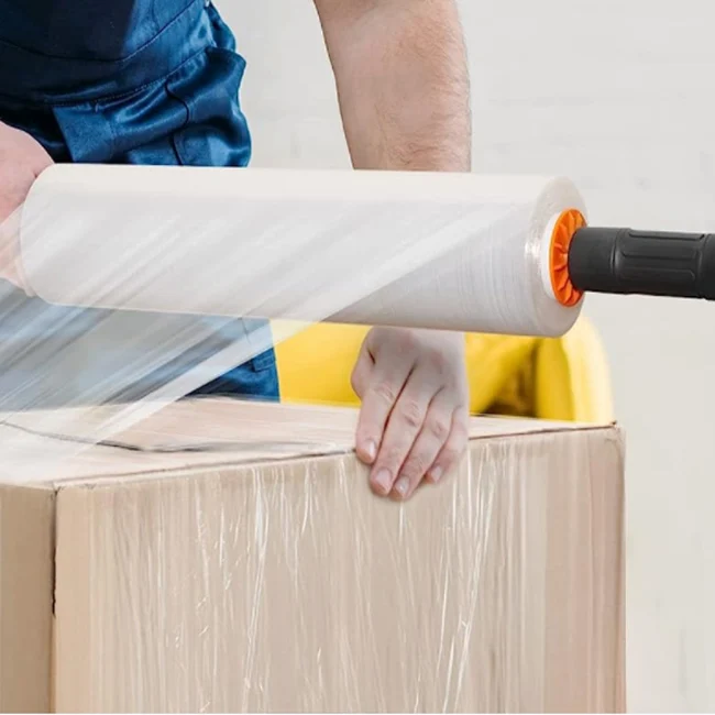 Factory Price Jumbo Rolls PE Stretch Film Soft Stretch Film Soft Plastic Pallet Wrap for Packaging PE Pallet Packaging Film