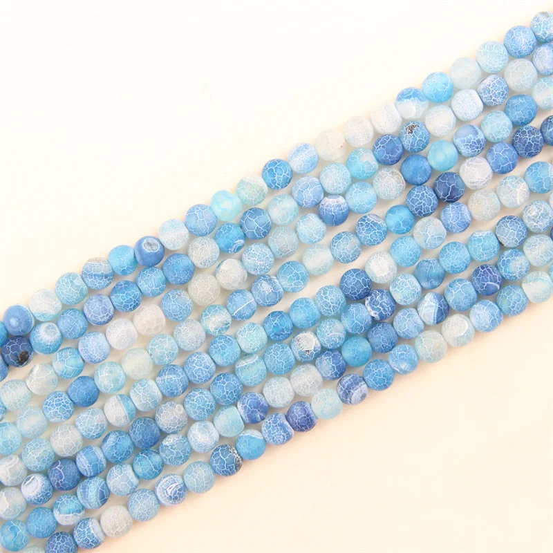 Polychromatic Natural  Frost  Cracked Agate Semi-Precious Loose Gemstones Wholesale  Ornament Accessories