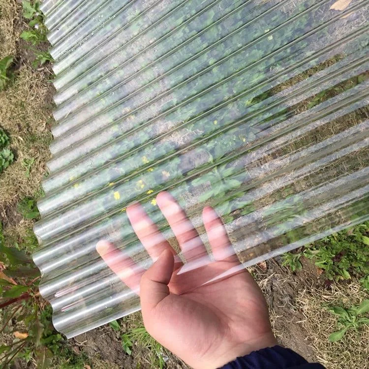 Roofing 0.8mm 1060 wave length 3.6m clear yellow color corrugated sheet polycarbonate tiles in Peru
