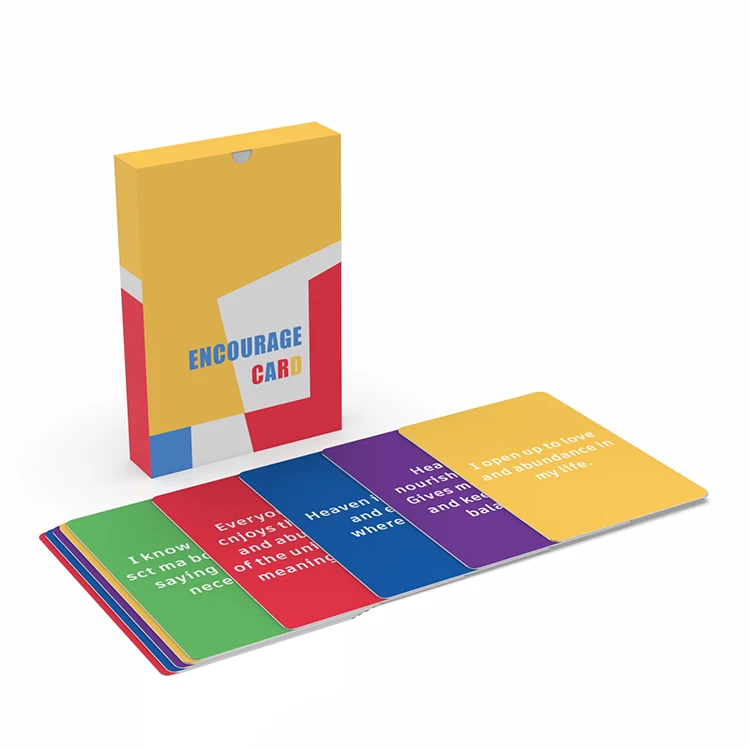 OEM custom printing learning flash cards full Color Tarot Cards Affirmative Deck for Game Play Printed Playing Cards