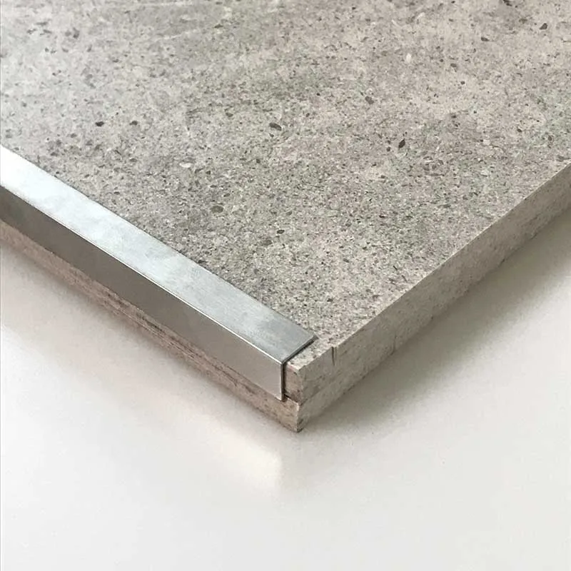 L Shape Stainless Steel Extrusion Profile With Polished Silver Finish for Tile Decoration Floor Tiles a Skirting Board