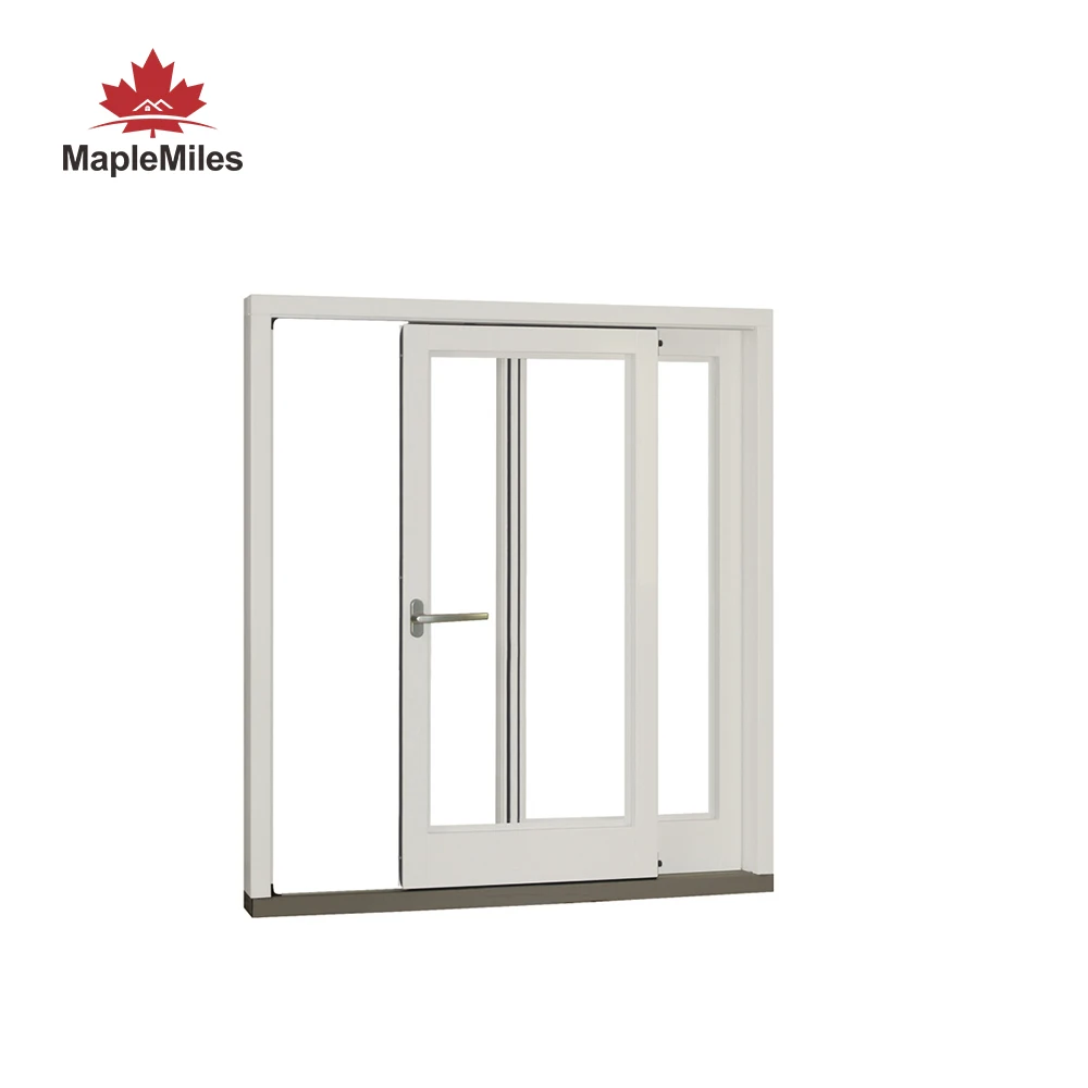 Maplemiles 88 Series White Triple Layer Soundproof Glazed Windows Living Room Pvc Slding Windows