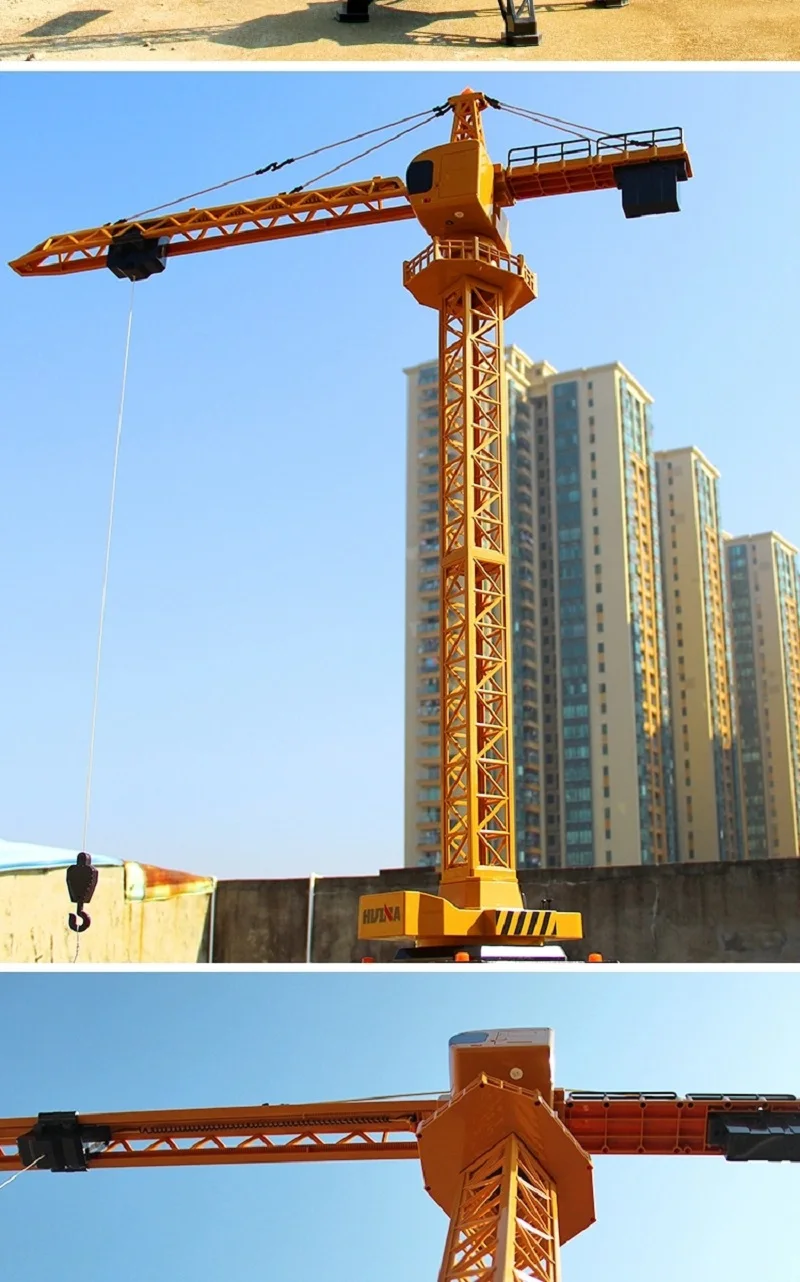 Huina 1585 1/14 Remote Control Tower Crane 12-Channels 2.4Ghz Rc Alloy Body Simulation Engineering Construction Truck Toy(9)