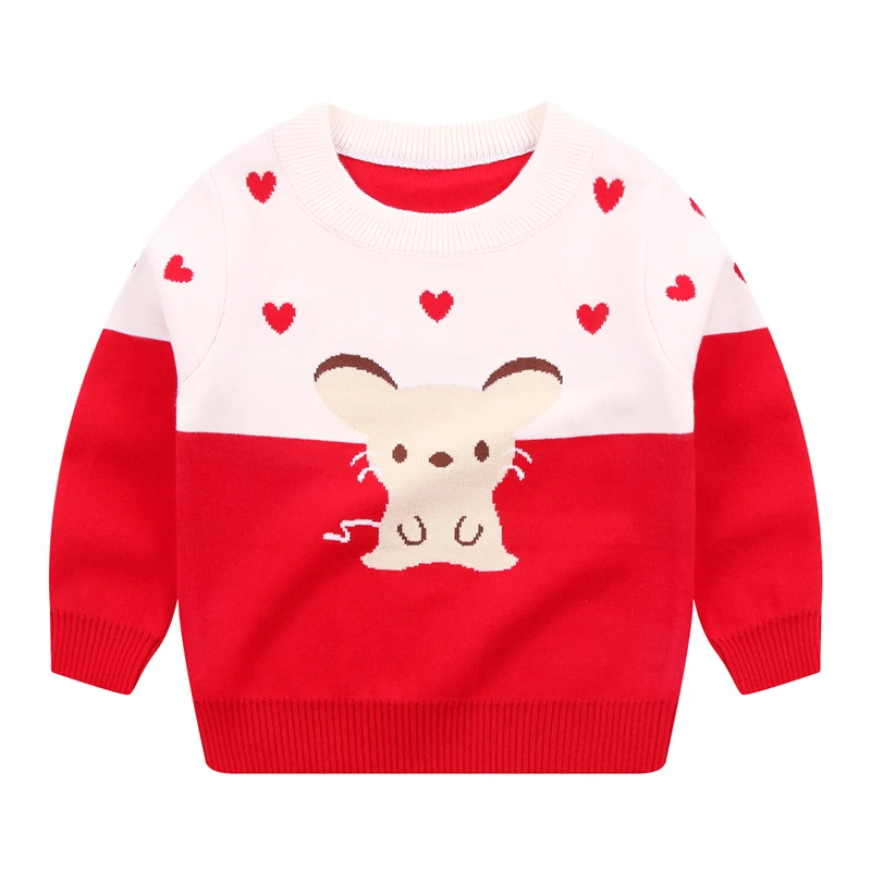 
Customization European Crew Neck Pullover Long Sleeve Two Color Cartoon Koala Pattern Design Kids Sweaters 