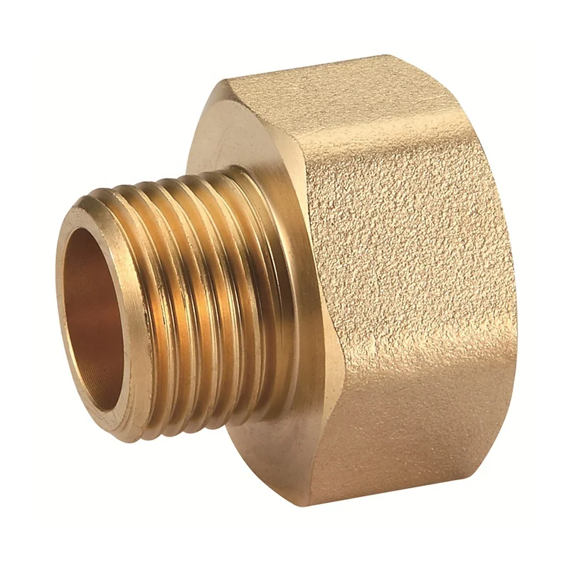K708 Brass fittings male and famale threads reducing straight pipe fitting union join