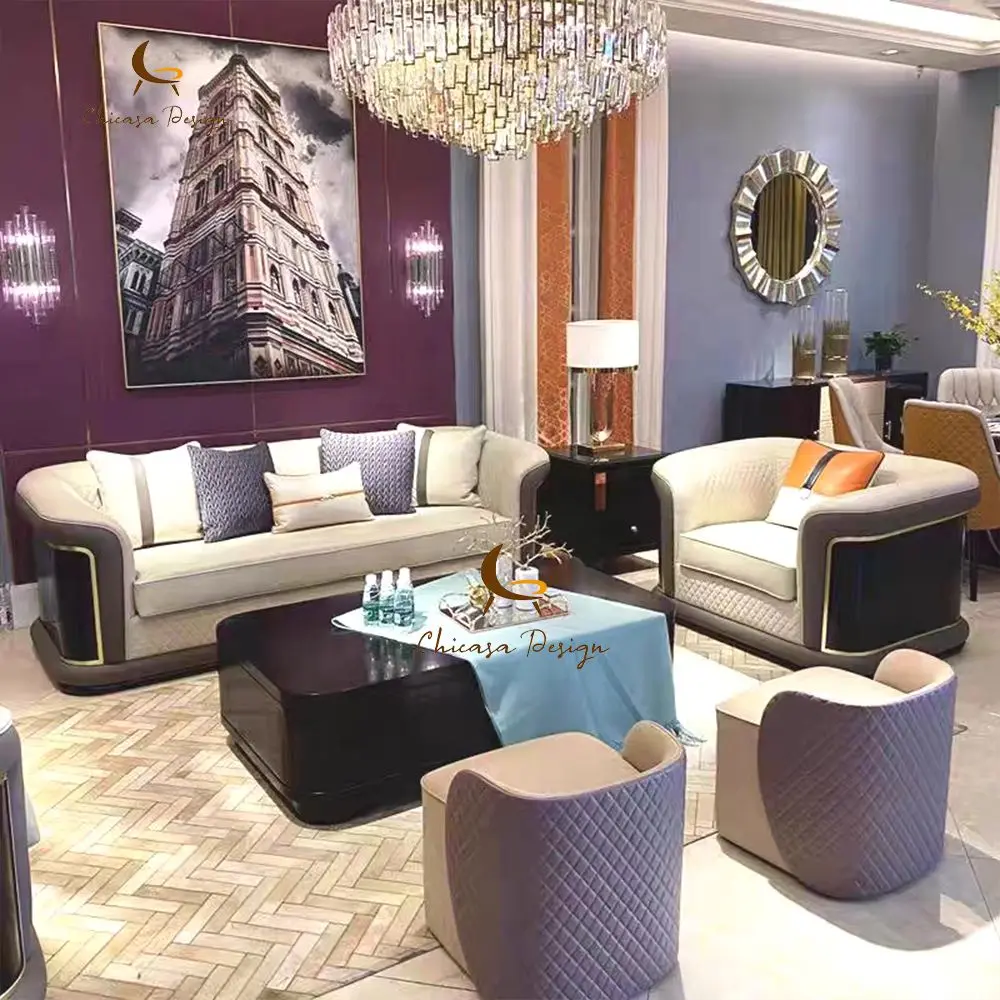 Professional Manufacture Home Furniture The Newest Design Living Room Leather Sofa