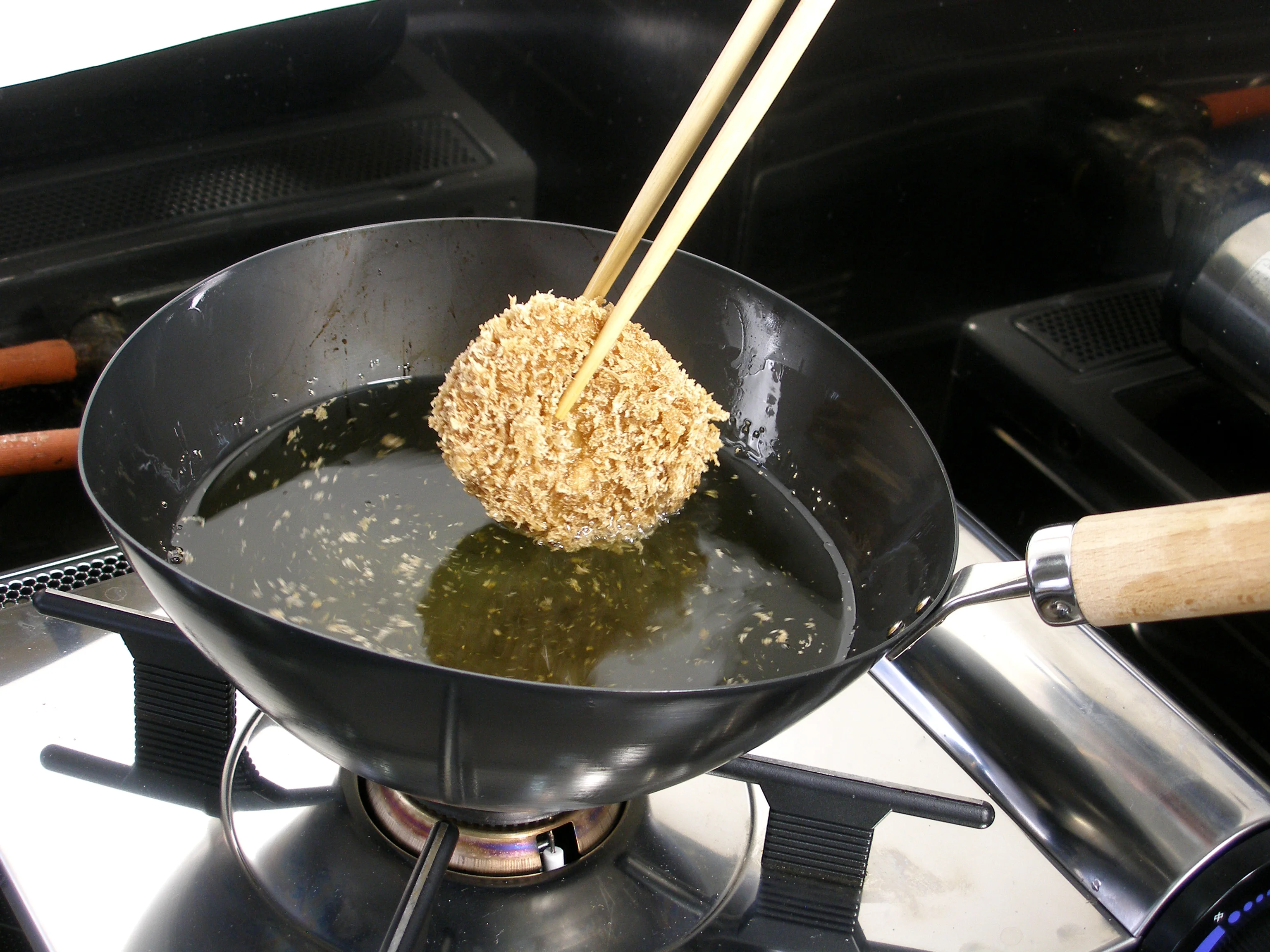 Japanese Large Restaurant Non-Stick Iron Wok Pan Gas Grill Induction Bottom for All Stoves for Frying