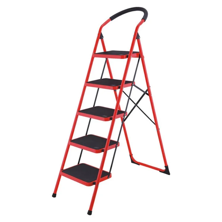 Wholesale Customization Household 2-5 Folding Step Ladder Aluminum Alloy Folding Ladder Portable Home Metal Ladder