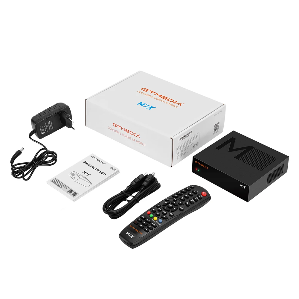 Factory GTMEDIA M7X DVB-S2 VCM ACM multi-stream SKS HEVC dual tuner set-top box IKS SKS satellite receiver TV decoder