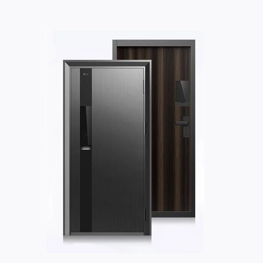 Y1 Smart Automatic Intelligent Security Door with Doorbell Camera Steel Metal Iron Exterior Front Entrance  Doors for Houses