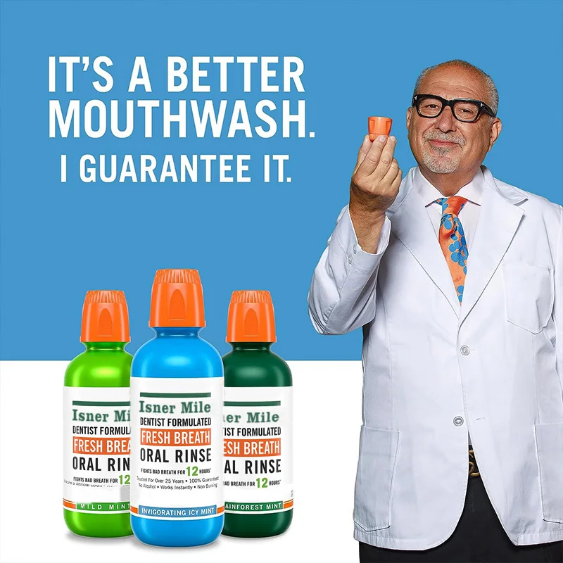 oral Oil Pulling Mouthwash Healthy Gums Mouthwash Clean Mint Antigingivitis Dentist Formulated