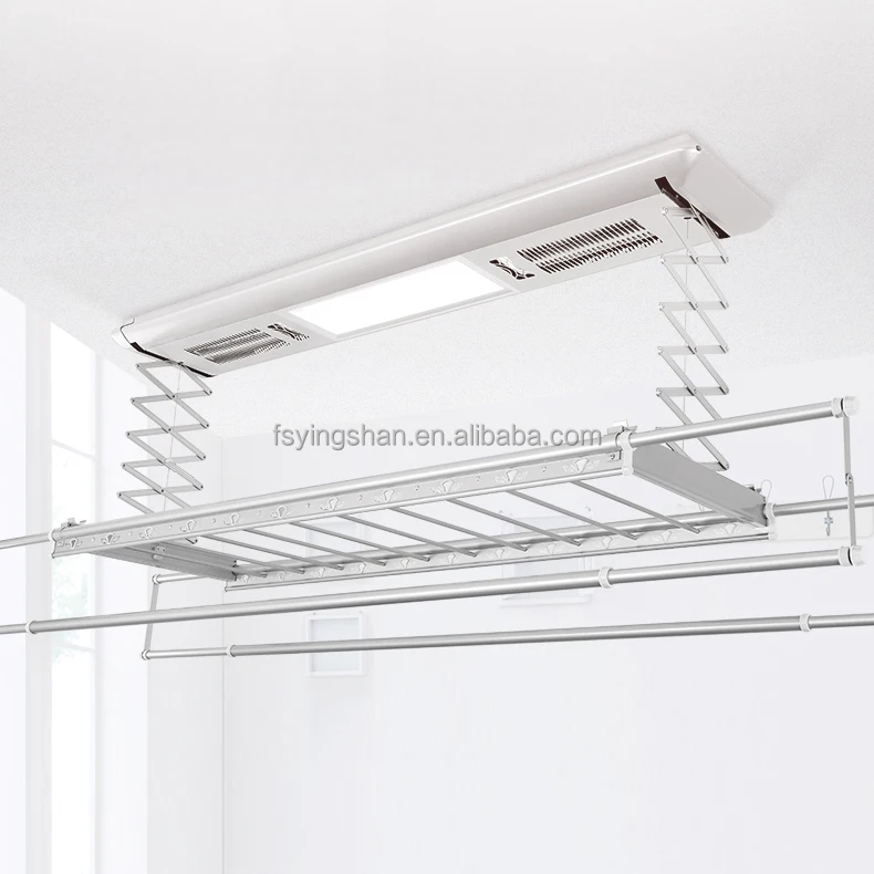 Multifunctional Remote Controlled Clothes Airer Motorized Electric Ceiling mounted  drying rack Clothes Heated Hanger
