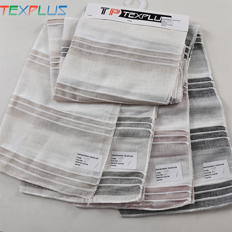 stripe sheer curtain panels