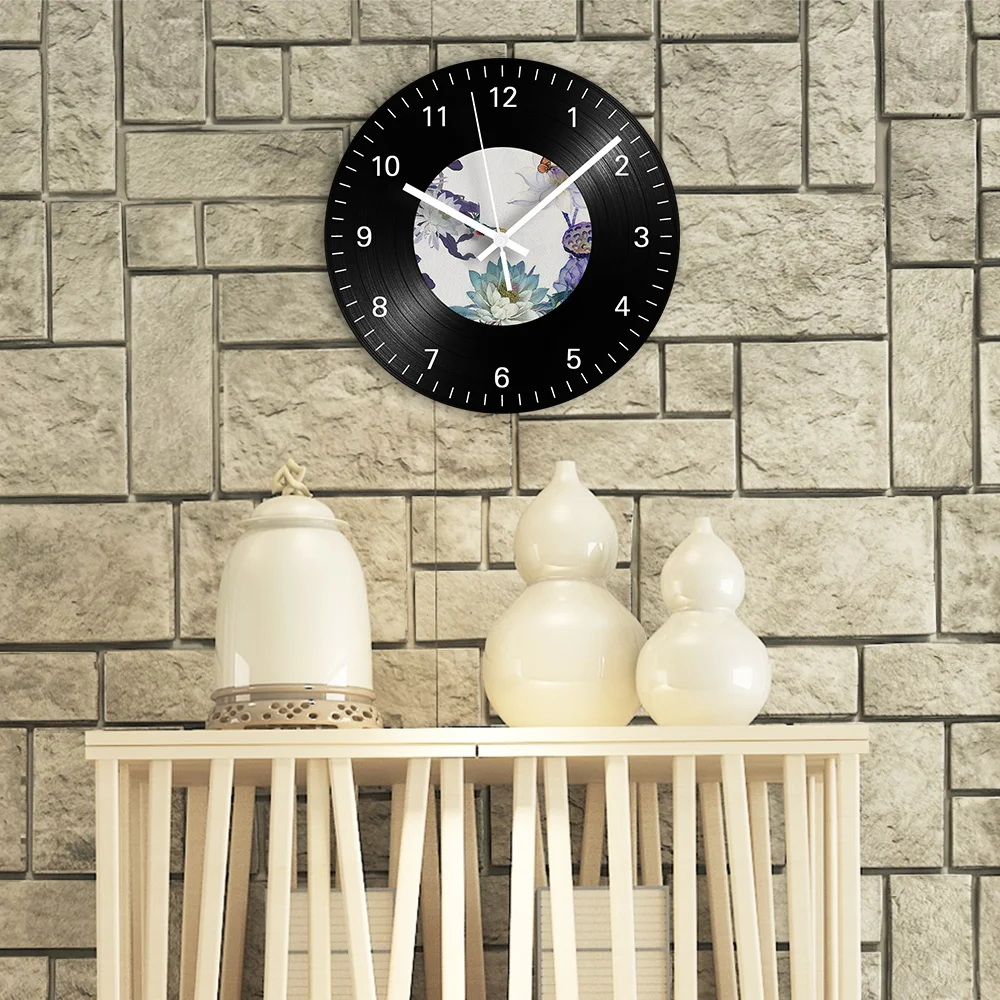 Preciser Non Ticking Slient Sweep Movement Interesting Design CD Wall Clock