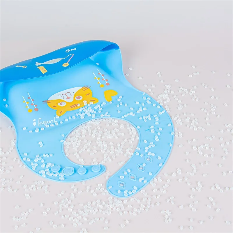 Baby Silicone Bib With Print Baby Eating Bib Children Waterproof Cartoon Adjustable Disposable Baby Feeding Bibs Food Pocket