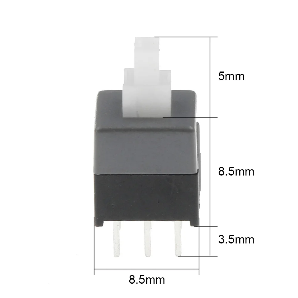 Mini Push button switch 6Pin Push Tactile Power Micro Switch Self lock On/Off button Latching switch 8.5X8.5mm