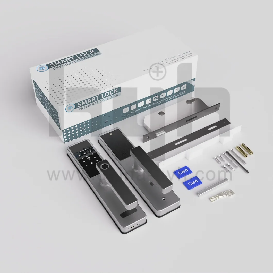 Guangdong-hyh Hardware Blue-tooth Bedroom Best Fingerprint Tuya Wooden Smart Door Lock With TT Hotel System