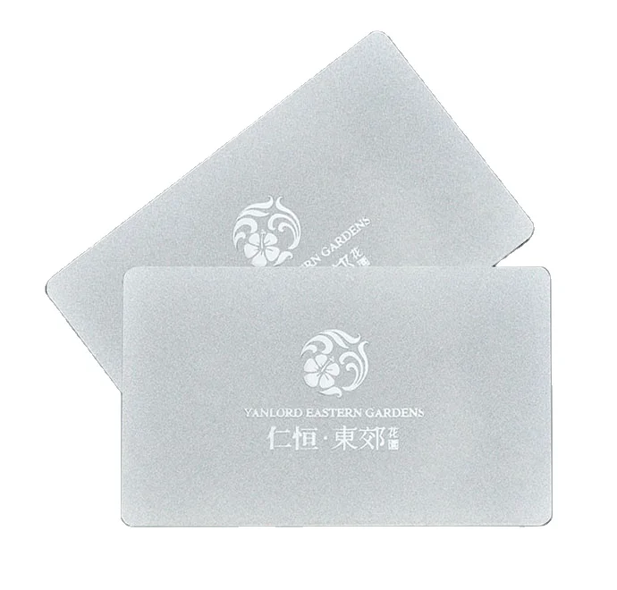 Custom luxury color with customized logo printed contactless pvc plastic smart transparent card