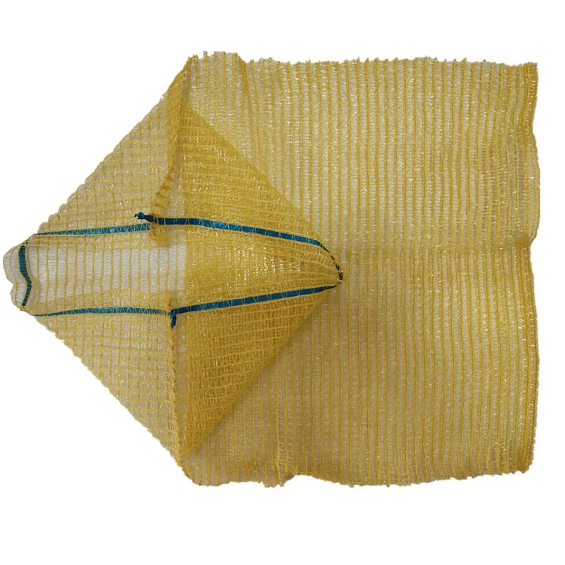 Recycled 50*80cm 30kg vegetables PE Raschel Mesh Bag For Potato Onion Cabbage Carrot Hot Pepper Packaging