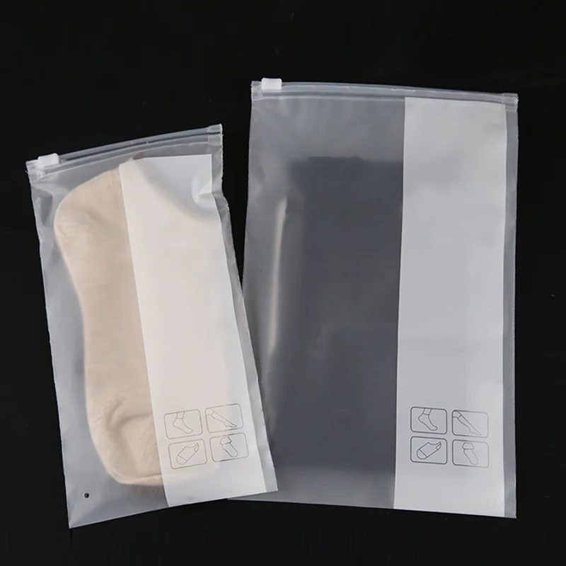 Custom printed eco friendly plastic packaging cpe plastic zipper lock bags for shoes clothing underwear packaging