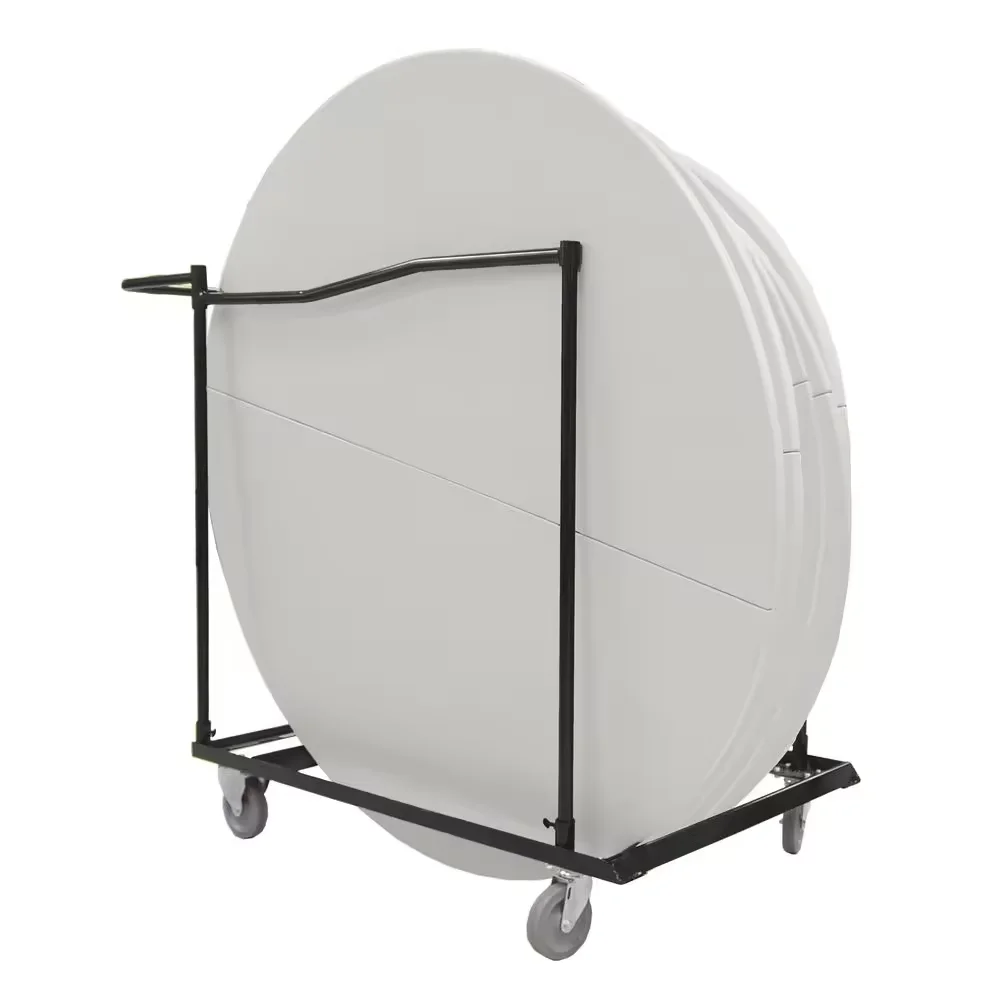 Best selling cheap 8ft folding table white round outdoor picnic event hotel dining banquet folding 8ft plastic table