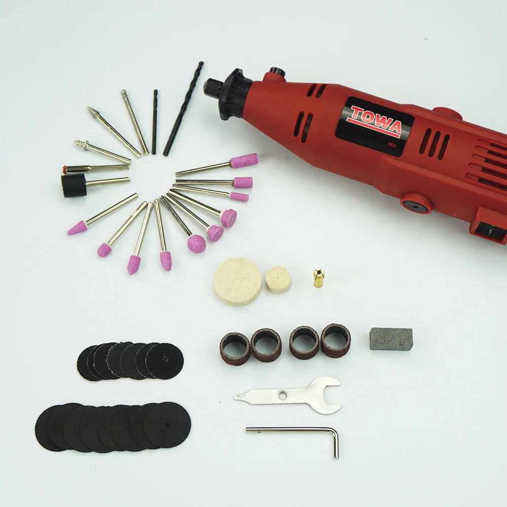 220V Electric Mini Drill Engraver Variable Speed Rotary Tool with Extend Stand