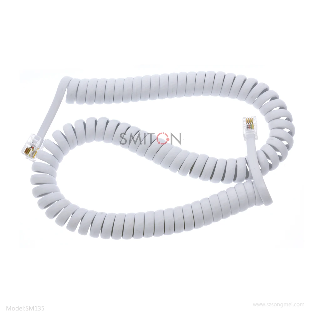 RJ11 патч-корд телефонный кабель RJ10 телефонная трубка приемник 4P4C кудрявый спиральный