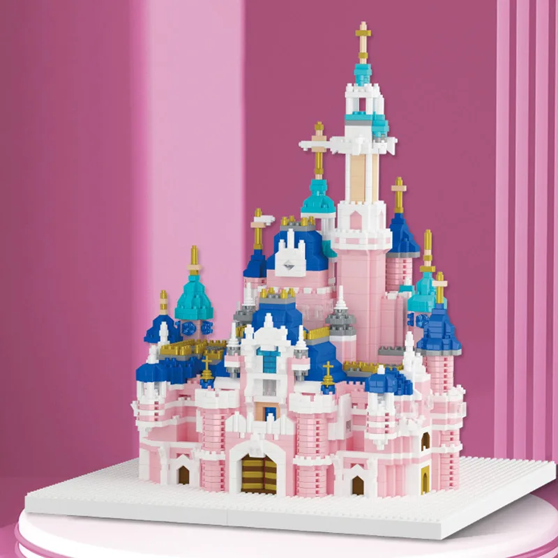 Castle Micro Building Bricks Construction Toy Plastic Build Block Kids Creative Toys Girls Princess Building Block Sets