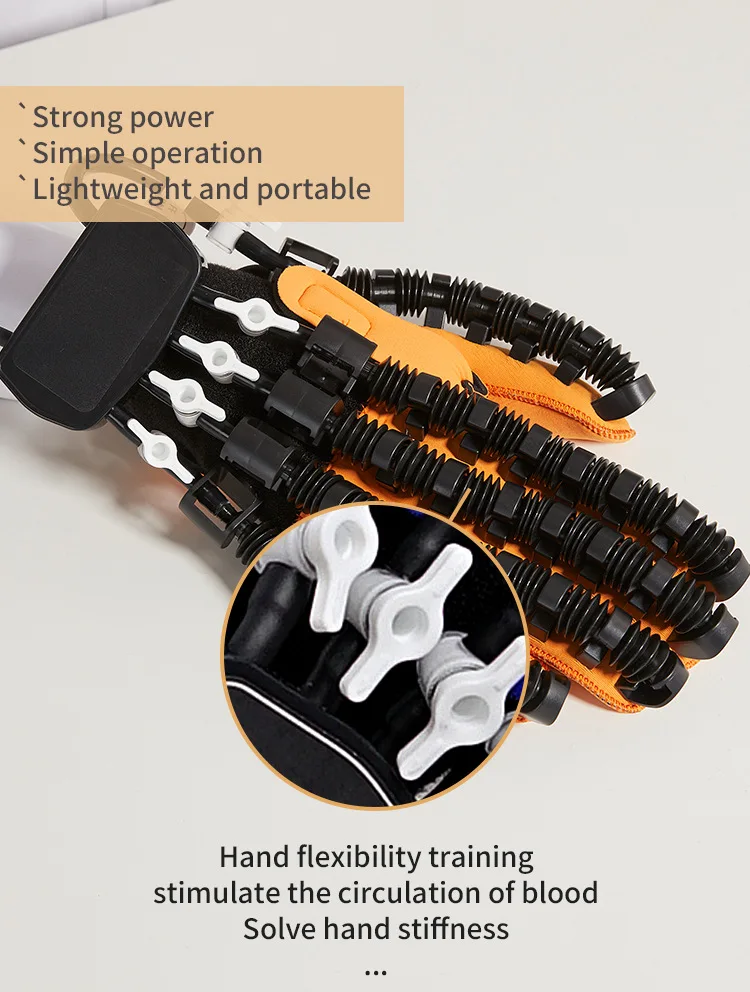 Stroke Hemiplegia Finger Rehabilitation Device Functional Robot Hand Gloves Therapy Stroke Rehabilitation Robotic Glove