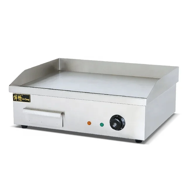 Hot Sale Commercial Counter Top Non-Stick Kitchen Equipment Hamburger BBQ Fish Grills Electric Griddle