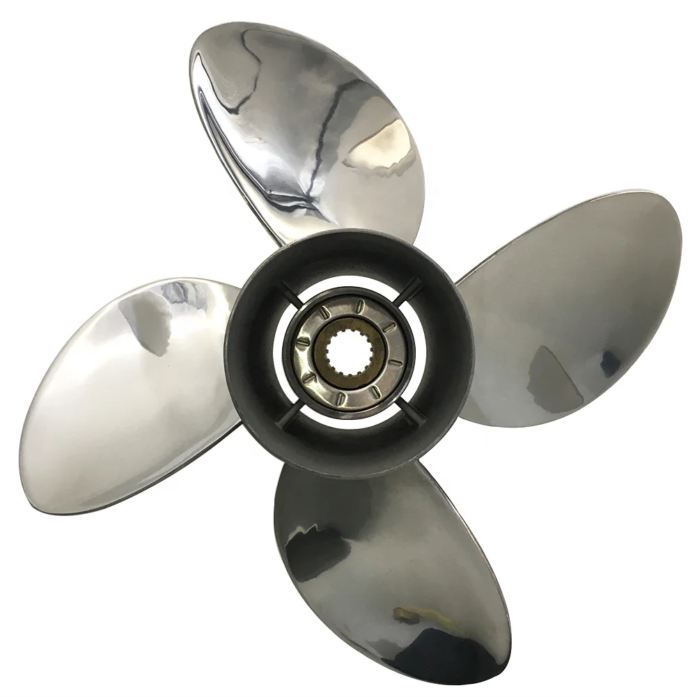 4 blades 50-130HP 13 X 19  STAINLESS STEEL boat OUTBOARD PROPELLER  marine propeller Suitable for YAMAHA  engine