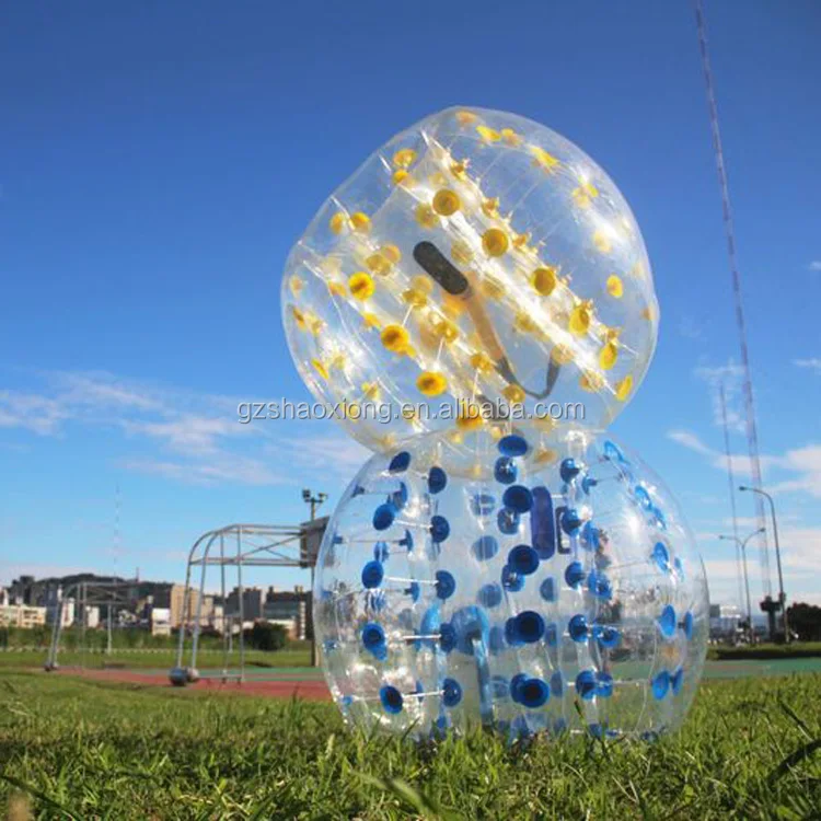 Hot Selling Human Knocker Inflatable Soccer Body Zorb Football Soccer Ball Bubble Balls Bumper Zorbing Ball With Colored Dot