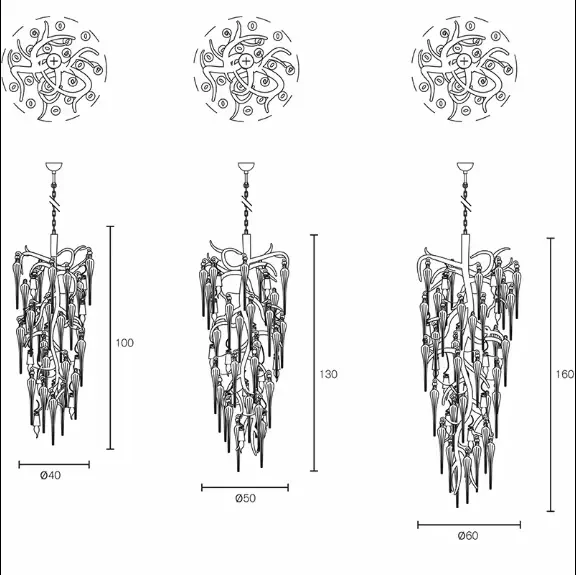 Горячая распродажа люстры дизайнерская лестница в стиле АР-деко большая Серебряная Золотая люстра виде капли дождя