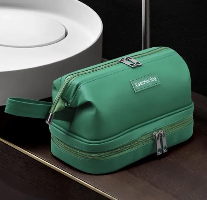 2023 wholesale fashion organizer makeup toiletry bag travel cosmetic bags, woman travel cosmetic bag leather pouch waterproof